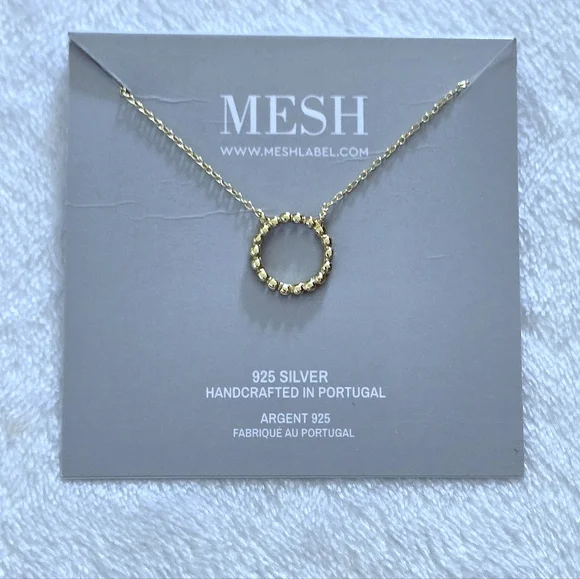 MESH Stationary Open Circle⭕️ Necklace - Picture 11 of 16